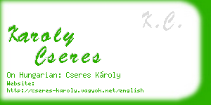 karoly cseres business card